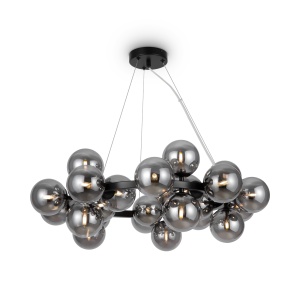 Corpuri de iluminat, Lustra Dallas MOD545PL-25B, 25xG9, neagra+fumurie, IP20, Maytoni - savelectro.ro
