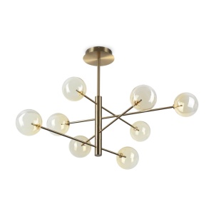 Lustre, Lustra Equinoxe 8xG4, Ø1280mm, IP20, ambra, Ideal Lux - savelectro.ro