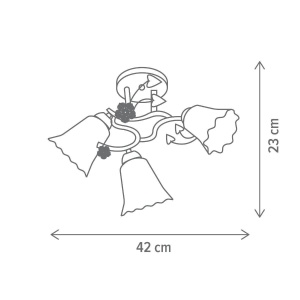 Lustra Fucsia LY-3095, 3xE27, alba+aurie, IP20, Klausen [5]- savelectro.ro