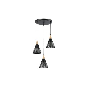 Lustre, Lustra Hira 0025-LVT, 3xE27, neagra+maro, IP20, Masterled - savelectro.ro