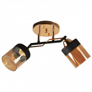 Lustre, Lustra Laser LY-3482, 2xE27, neagra+aurie+ambra, IP20, Klausen - savelectro.ro