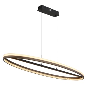 Lustra LED Della 60W, 2650 lm, lumina calda/neutra/rece, 101 cm, IP20, gri inchis, Globo Lighting [6]- savelectro.ro