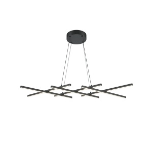 Corpuri de iluminat, Lustra LED Halo MOD244PL-L50BK, 40W, 800lm, lumina calda+neutra, IP20, neagra, Maytoni - savelectro.ro