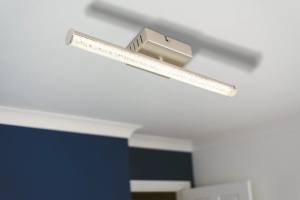 Lustra LED Kirina, 1 brat, 6W, 620 lm, lumina neutra (4000 K), IP20, nichel mat/cristale, Globo Lighting [5]- savelectro.ro