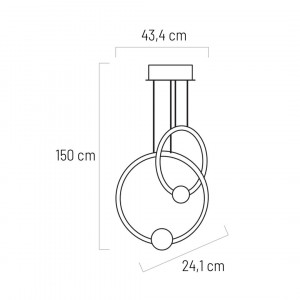 Lustra LED Liv 142039, 50W, 2530lm, lumina calda, IP20, neagra mata+aurie+alba, Klausen [5]- savelectro.ro