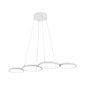 Lustra LED Nela BR-BH17-04190, cu telecomanda, 60W, 6050lm, lumina calda, neutra, rece, IP20, alba, Braytron [4]- savelectro.ro