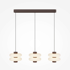 Lustre LED, Lustra LED Nuvem 23W, lumina calda (3000 K), dimabila, IP20, maro, Maytoni - savelectro.ro