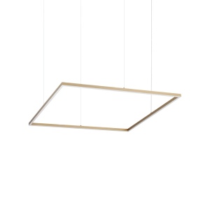 Lustre LED, Lustra LED Oracle Slim patrata D090, 53W, 2610lm, lumina calda (3000 K), IP20, alama, Ideal Lux - savelectro.ro