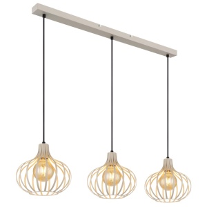 Lustre, Lustra Mateo 3xE27, 103 cm, IP20, crem mat, Globo Lighting - savelectro.ro