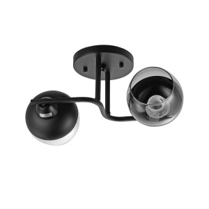 Corpuri de iluminat, Lustra Matty PL2, 2xE27, neagra, Klausen - savelectro.ro