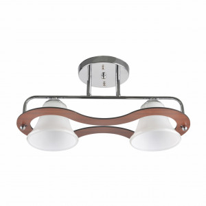 Lustra Mina LY-3361, 2xE27, alba+argintie+maro, IP20, Klausen [1]- savelectro.ro