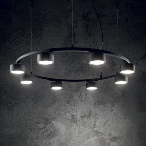 Lustra Minor Round 235547, 8xGX53, neagra, IP20, Ideal Lux [2]- savelectro.ro