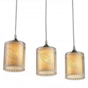 Lustra Natura LY-3238, 3xE27, gri+fumurie+crom, IP20, Klausen [2]- savelectro.ro