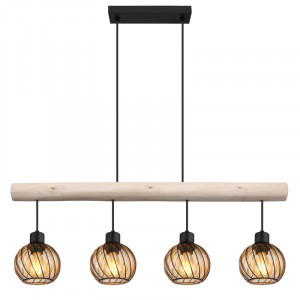 Lustra Paulo 15534-4H, 4xE27, neagra+aurie, IP20, Globo Lighting [2]- savelectro.ro