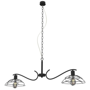 Lichidare stoc, Lustra Rona Kobi, 2xE27, negru, metal - savelectro.ro