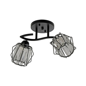 Lustre, Lustra Spin PL2, 2xE27, neagra, Klausen - savelectro.ro