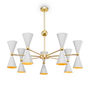 Corpuri de iluminat, Lustra Vesper MOD108PL-14WG, 14xE14, aurie+alba, IP20, Maytoni - savelectro.ro
