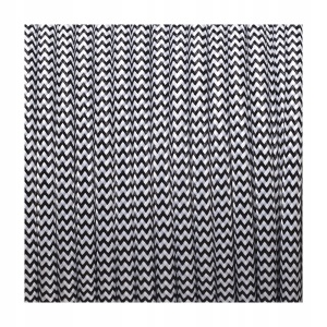 Pachet 2m Cablu Textil Alb-Negru 2x0,75