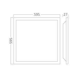 Panou LED slim BP27-26680, 40W, 4800 lm, lumina calda/neutra/rece, 595x595 mm, IP40, alb, Braytron [3]- savelectro.ro