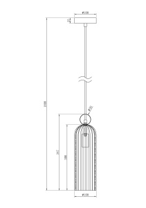 Pendul Antic MOD302PL-01CG, 1xE14, auriu+cognac, IP20, Maytoni [5]- savelectro.ro