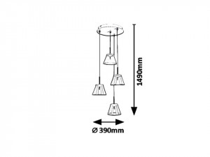 Pendul Aviana LED, metal, sticla, alb, 1920 lm, lumina neutra (4000K), 5032, Rabalux [3]- savelectro.ro