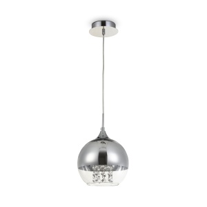 Corpuri de iluminat, Pendul Fermi P140-PL-110-1-N, 1xE27, nichel+transparent, IP20, Maytoni - savelectro.ro