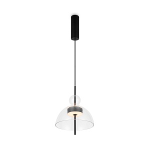 Pendul LED Bangkok MOD185PL-L6B3K1, 12W, 1200lm, lumina calda, IP20, negru+fumuriu, Maytoni [1]- savelectro.ro