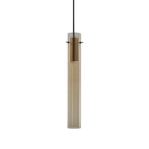 Pendule, Pendul LED Flam 10W, lumina calda (3000 K), 560lm, IP20, ambra, Ideal Lux - savelectro.ro