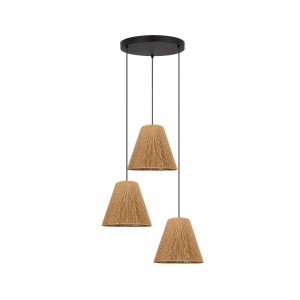 Pendule, Pendul Organic SP3, 3xE27, bej, negru, Klausen - savelectro.ro