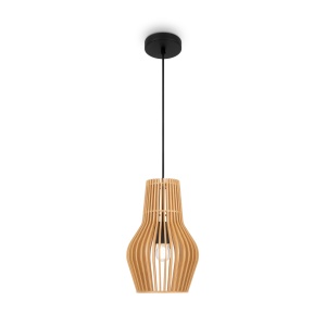 Corpuri de iluminat, Pendul Roots MOD191PL-01W, 1xE27, negru+bej, IP20, Maytoni - savelectro.ro
