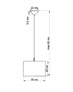 Pendul suspendat Gepard Kobi, alb cu imprimeu leopard, 1xE27, Ø30 cm [6]- savelectro.ro