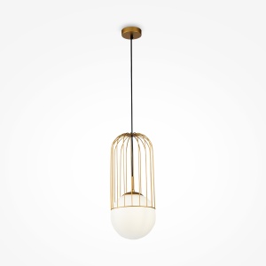 Corpuri de iluminat, Pendul Telford P363PL-01G, 1xE27, auriu+alb, IP20, Maytoni - savelectro.ro