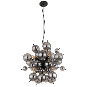 Pendule, Pendul Udo, 6xE14, IP20, negru/fumuriu, Globo Lighting - savelectro.ro