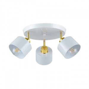 Corpuri de iluminat, Plafoniera Elza, 3xE27, alb+auriu - savelectro.ro