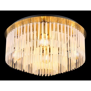 Plafoniera Gorley, 5xE27, IP20, auriu mat/negru/opal transparent, Globo Lighting [4]- savelectro.ro