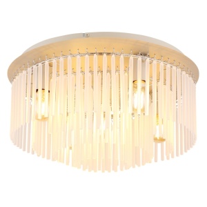 Plafoniere, Plafoniera Gorley, 5xE27, IP20, nisipiu mat/crom/satin, Globo Lighting - savelectro.ro