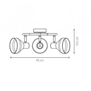 Plafoniera Intim KL163003, 3xE14, neagra+fumurie, IP20, Klausen [2]- savelectro.ro