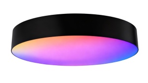Plafoniere LED, Plafoniera LED 12819-OP, 40W, RGB, 3000 lm, lumina calda/neutra/rece, IP20, memorie, telecomanda, dimabila, neagra, Optonica - savelectro.ro
