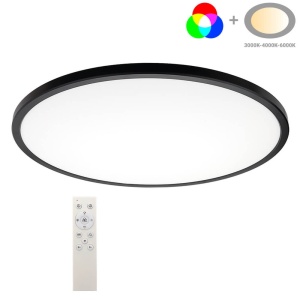 Plafoniera LED 2943-OP, 32W, RGB, 2560 lm, lumina calda/neutra/rece, IP20, dimabila, neagra, Optonica [3]- savelectro.ro