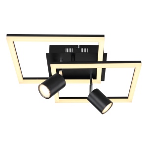 Plafoniera LED+2xGU10 Danny 36W, 2600 lm, lumina calda (3000K), 42 cm, neagra mat, Globo Lighting [3]- savelectro.ro