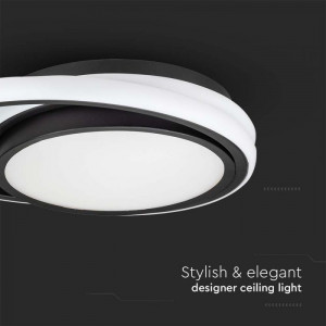 Plafoniera LED 6920-VT, rotunda, 38W, 4050lm, lumina neutra, IP20, neagra, V-Tac [6]- savelectro.ro
