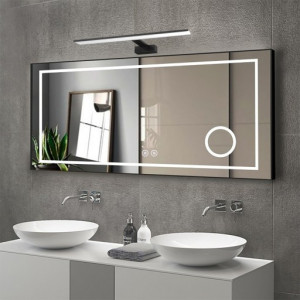 Plafoniera LED pentru baie Besta Masterled, 8W, 400 mm, lumina naturala(4000 K), neagra, IP44,