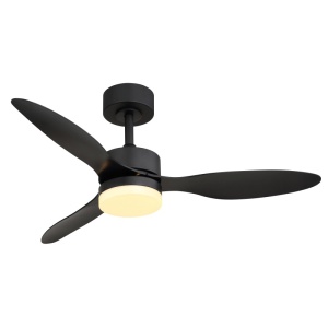 Plafoniere LED, Plafoniera LED Blackwell, cu ventilator, 20W, 1600 lm, lumina calda/neutra/rece, IP20, negru mat, Globo Lighting - savelectro.ro