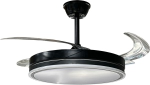 Plafoniere LED, Plafoniera LED cu ventilator Optonica, 36W, lumina calda/neutra/rece 3000-6000K, telecomanda, neagra, IP20 - savelectro.ro