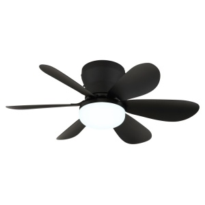 Corpuri de iluminat, Plafoniera LED Delores, cu ventilator, 5W, 350 lm, lumina calda/neutra/rece, IP20, negru mat, Globo Lighting - savelectro.ro