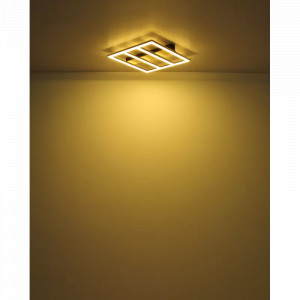 Plafoniera LED Froomy 67291-18, 18W, 1700lm, lumina calda, IP20, neagra+maro, Globo Lighting [4]- savelectro.ro