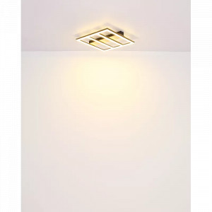 Plafoniera LED Froomy 67291-30, 30W, 2250lm, lumina calda, IP20, neagra+maro, Globo Lighting [5]- savelectro.ro