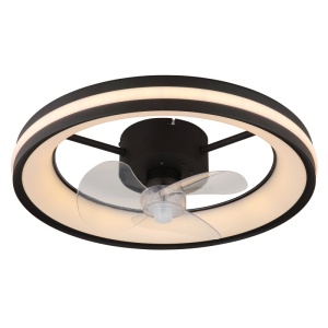 Plafoniera LED Gatian, cu ventilator, 30W, 2215 lm, lumina calda/neutra/rece, IP20, neagra, Globo Lighting [13]- savelectro.ro