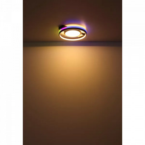 Plafoniera LED Gisell 41393-40, cu telecomanda, RGB, 40W, 1200lm, lumina calda+neutra+rece, IP20, neagra, Globo Lighting [18]- savelectro.ro