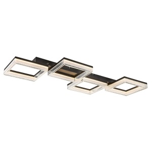 Plafoniera LED Ilaris, 40W, 3300 lm, lumina calda/neutra/rece, telecomanda, dimabila, IP20, neagra, Rabalux